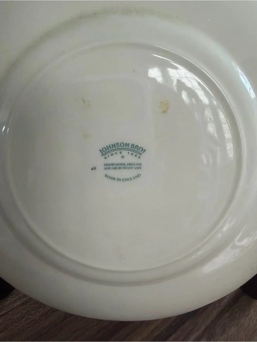 Johnson Brothers Red and Cream Scenic Transferware Salad Plates